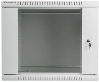 Lanberg wall-mounted installation rack cabinet 19'' 9U 600x450mm gray (glass door)