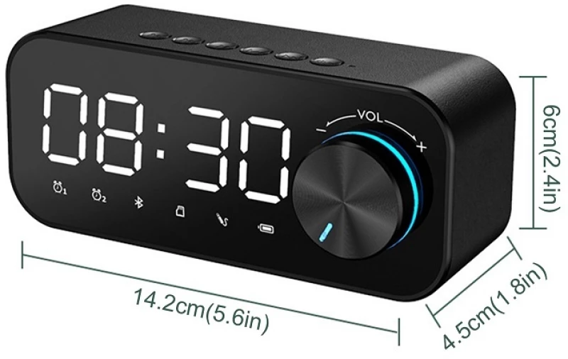 Ρολόι ηχείο ξυπνητήρι bluetooth