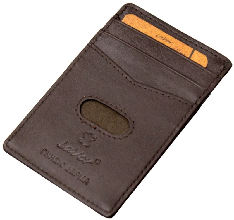 Lavor Δερμάτινη καρτοθηκη με RFID ΚΑΦΕ Lavor 1-3772-BROWN