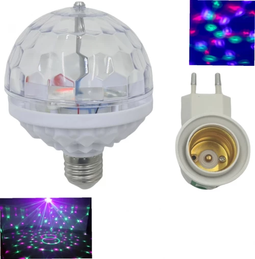 Λάμπα πολύχρωμη περιστρεφόμενη led