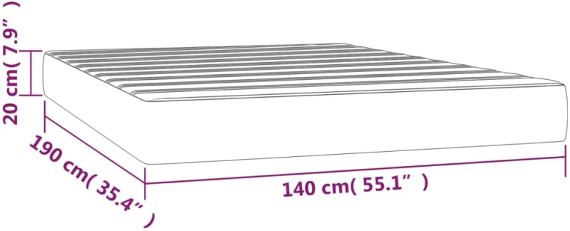 ΣΤΡΩΜΑ ΜΕ POCKET SPRINGS ΜΑΥΡΟ 140X190X20 ΕΚ. ΥΦΑΣΜΑΤΙΝΟ 347776