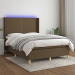ΚΡΕΒΑΤΙ BOXSPRING ΜΕ ΣΤΡΩΜΑ & LED ΣΚ.ΚΑΦΕ 140X200 ΕΚ ΥΦΑΣΜΑΤΙΝΟ 3138800