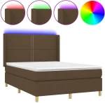 ΚΡΕΒΑΤΙ BOXSPRING ΜΕ ΣΤΡΩΜΑ & LED ΣΚ.ΚΑΦΕ 140X200 ΕΚ ΥΦΑΣΜΑΤΙΝΟ 3138800