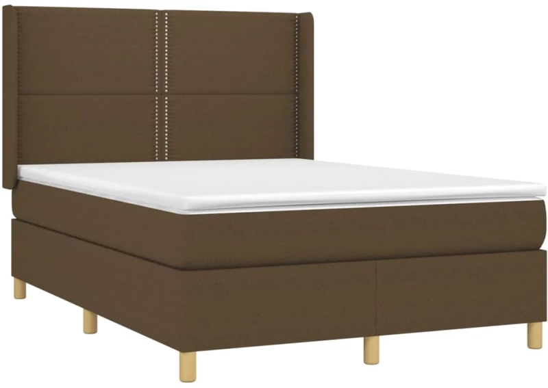 ΚΡΕΒΑΤΙ BOXSPRING ΜΕ ΣΤΡΩΜΑ & LED ΣΚ.ΚΑΦΕ 140X200 ΕΚ ΥΦΑΣΜΑΤΙΝΟ 3138800
