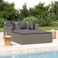 ΞΑΠΛΩΣΤΡΑ ΓΚΡΙ 182 X 118 X 63 ΕΚ. ΣΥΝΘΕΤΙΚΟ ΡΑΤΑΝ ΜΕ ΜΑΞΙΛΑΡΙΑ 362268