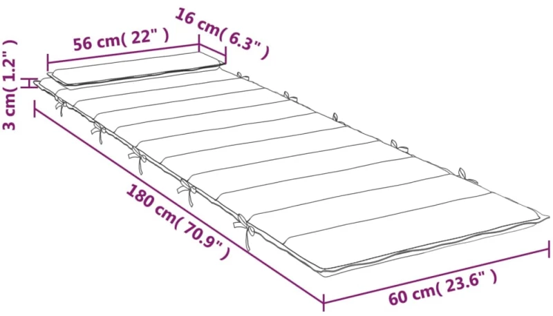 ΜΑΞΙΛΑΡΙ ΞΑΠΛΩΣΤΡΑΣ ΜΠΛΕ ΡΟΥΑ 180X60X3 ΕΚ. ΑΠΟ ΎΦΑΣΜΑ OXFORD 361862