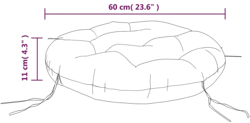 ΜΑΞΙΛΑΡΙ ΣΤΡΟΓΓΥΛΟ ΜΠΛΕ/ΛΕΥΚΟ ΡΙΓΕ Ø 60 X 11 ΕΚ. ΎΦΑΣΜΑ OXFORD 361955