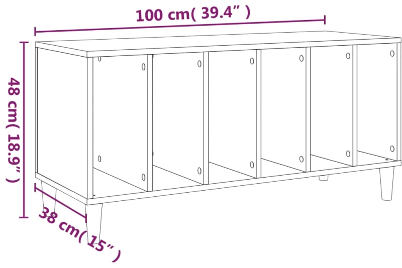 ΈΠΙΠΛΟ ΔΙΣΚΩΝ ΓΚΡΙ SONOMA 100X38X48 ΕΚ. ΑΠΟ ΕΠΕΞΕΡΓΑΣΜΕΝΟ ΞΥΛΟ 831979
