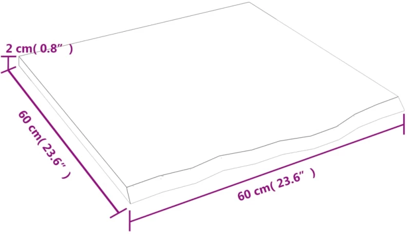 ΡΑΦΙ ΤΟΙΧΟΥ ΑΝΟΙΧΤΟ ΚΑΦΕ 60X60X2 ΕΚ. ΕΠΕΞΕΡΓ. ΜΑΣΙΦ ΞΥΛΟ ΔΡΥΟΣ 363653