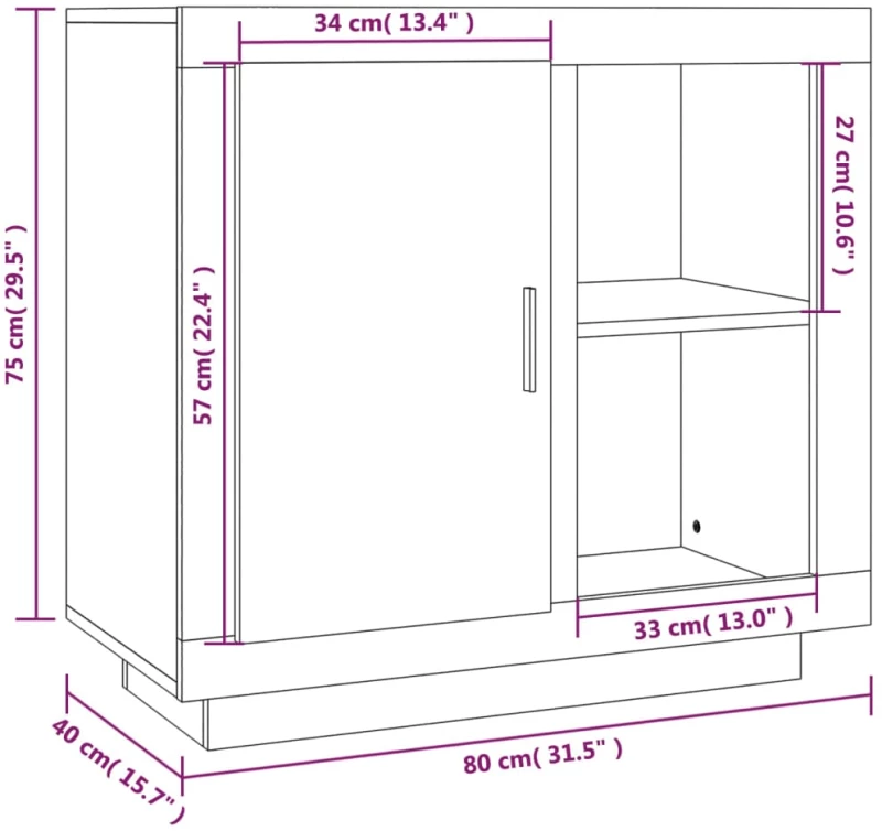 ΝΤΟΥΛΑΠΙ ΓΚΡΙ SONOMA 80 X 40 X 75 ΕΚ. 817238