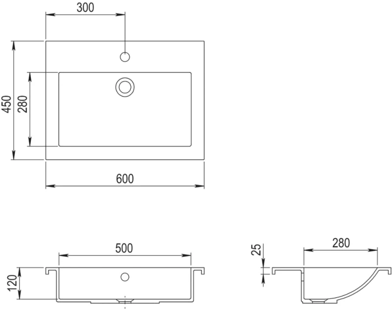 ΝΙΠΤΗΡΑΣ ΛΕΥΚΟΣ 600 X 450 X 120 ΧΙΛ. ΑΠΟ ΓΡΑΝΙΤΗ 142964