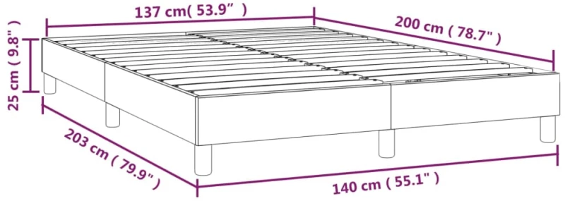 ΠΛΑΙΣΙΟ ΚΡΕΒΑΤΙΟΥ BOXSPRING ΚΑΠΟΥΤΣΙΝΟ 140X200ΕΚ. ΣΥΝΘΕΤ. ΔΕΡΜΑ 3120705