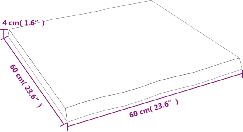 ΕΠΙΦΑΝΕΙΑ ΤΡΑΠΕΖΙΟΥ ΑΝ. ΚΑΦΕ 60X60X4 ΕΚ. ΕΠΕΞ. ΜΑΣΙΦ ΞΥΛΟ ΔΡΥΟΣ 363936