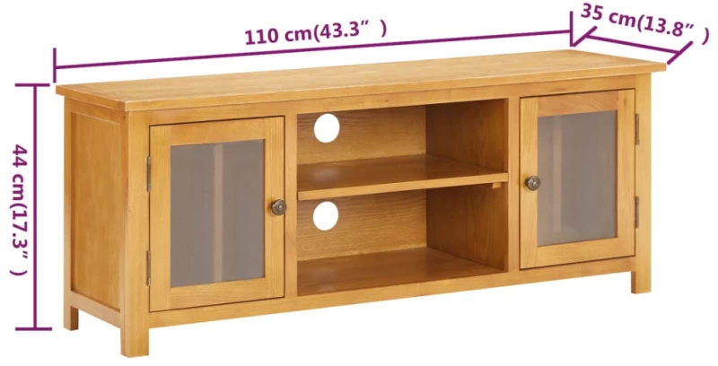 ΈΠΙΠΛΟ ΤΗΛΕΟΡΑΣΗΣ 110 X 35 X 44 ΕΚ. ΑΠΟ ΜΑΣΙΦ ΞΥΛΟ ΔΡΥΟΣ 327435