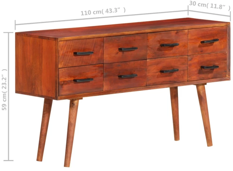 ΜΠΟΥΦΕΣ 110 X 30 X 59 ΕΚ. ΑΠΟ ΜΑΣΙΦ ΞΥΛΟ ΜΑΝΓΚΟ 338430