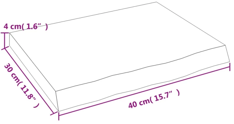 ΡΑΦΙ ΤΟΙΧΟΥ ΣΚΟΥΡΟ ΓΚΡΙ 40X30X4 ΕΚ. ΕΠΕΞΕΡΓ. ΜΑΣΙΦ ΞΥΛΟ ΔΡΥΟΣ 363747