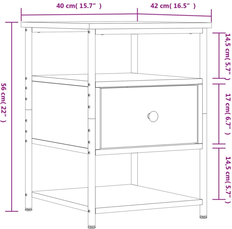 ΚΟΜΟΔΙΝΟ SONOMA ΔΡΥΣ 40 X 42 X 56 ΕΚ. ΑΠΟ ΕΠΕΞΕΡΓΑΣΜΕΝΟ ΞΥΛΟ 826025