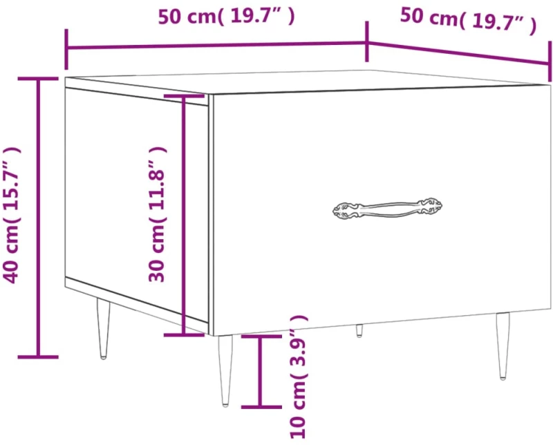 ΤΡΑΠΕΖΑΚΙ ΣΑΛΟΝΙΟΥ ΓΚΡΙ SONOMA 50X50X40 ΕΚ. ΕΠΕΞΕΡΓΑΣΜΕΝΟ ΞΥΛΟ 829360