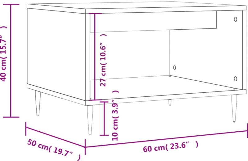 ΤΡΑΠΕΖΑΚΙ ΣΑΛΟΝΙΟΥ ΓΚΡΙ SONOMA 60X50X40 ΕΚ. ΑΠΟ ΕΠΕΞΕΡΓ. ΞΥΛΟ 829250