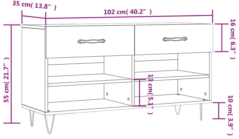 ΠΑΠΟΥΤΣΟΘΗΚΗ ΓΥΑΛΙΣΤΕΡΟ ΛΕΥΚΟ 102X35X55 ΕΚ. ΕΠΕΞΕΡΓΑΣΜΕΝΟ ΞΥΛΟ 829734