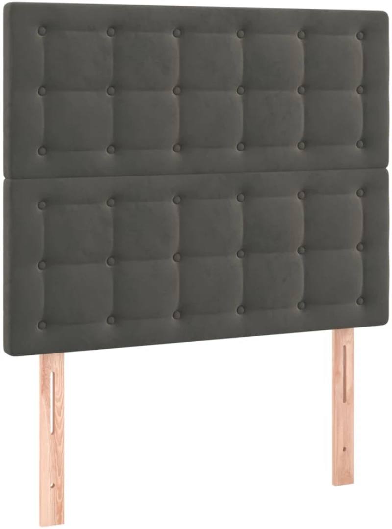 ΚΡΕΒΑΤΙ BOXSPRING ΜΕ ΣΤΡΩΜΑ ΣΚΟΥΡΟ ΓΚΡΙ 80X200 ΕΚ. ΒΕΛΟΥΔΙΝΟ 3132886