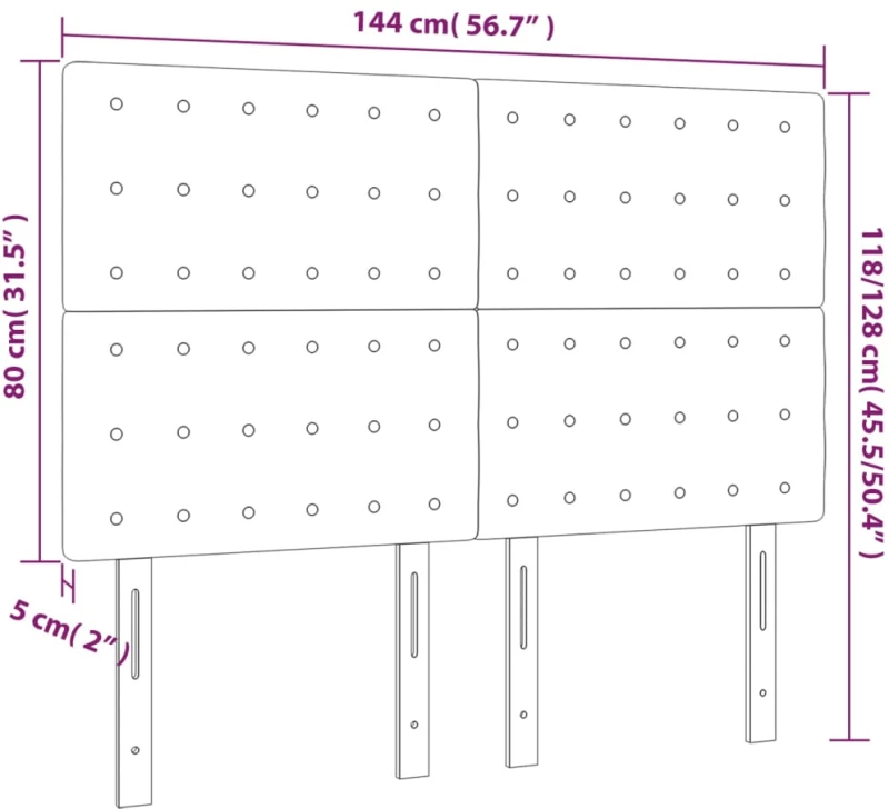 ΚΕΦΑΛΑΡΙ ΚΡΕΒΑΤΙΟΥ LED ΛΕΥΚΟ 144X5X118/128 ΕΚ 3122515