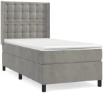 ΚΡΕΒΑΤΙ BOXSPRING ΜΕ ΣΤΡΩΜΑ ΑΝΟΙΧΤΟ ΓΚΡΙ 100X200 ΕΚ. ΒΕΛΟΥΔΙΝΟ 3132903