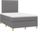 ΚΡΕΒΑΤΙ BOXSPRING ΜΕ ΣΤΡΩΜΑ & LED ΣΚ.ΓΚΡΙ 120X200 ΕΚ ΥΦΑΣΜΑΤΙΝΟ 3135422