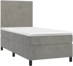 ΚΡΕΒΑΤΙ BOXSPRING ΜΕ ΣΤΡΩΜΑ ΑΝΟΙΧΤΟ ΓΚΡΙ 100X200 ΕΚ. ΒΕΛΟΥΔΙΝΟ 3142887
