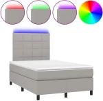 ΚΡΕΒΑΤΙ BOXSPRING ΜΕ ΣΤΡΩΜΑ & LED ΑΝ.ΓΚΡΙ 120X200 ΕΚ ΥΦΑΣΜΑΤΙΝΟ 3134861