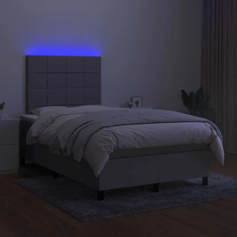 ΚΡΕΒΑΤΙ BOXSPRING ΜΕ ΣΤΡΩΜΑ & LED ΑΝ.ΓΚΡΙ 120X200 ΕΚ ΥΦΑΣΜΑΤΙΝΟ 3134861