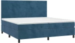 ΚΡΕΒΑΤΙ BOXSPRING ΜΕ ΣΤΡΩΜΑ & LED ΣΚ. ΜΠΛΕ 200X200ΕΚ. ΒΕΛΟΥΔΙΝΟ 3136027