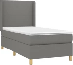 ΚΡΕΒΑΤΙ BOXSPRING ΜΕ ΣΤΡΩΜΑ & LED ΣΚ.ΓΚΡΙ 90X200 ΕΚ. ΥΦΑΣΜΑΤΙΝΟ 3138686