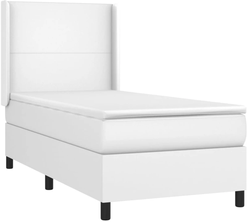 ΚΡΕΒΑΤΙ BOXSPRING ΜΕ ΣΤΡΩΜΑ & LED ΛΕΥΚΟ 90X200 ΕΚ. ΣΥΝΘ. ΔΕΡΜΑ 3139242