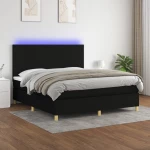 ΚΡΕΒΑΤΙ BOXSPRING ΜΕ ΣΤΡΩΜΑ & LED ΜΑΥΡΟ 180X200 ΕΚ. ΥΦΑΣΜΑΤΙΝΟ 3135295