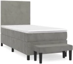 ΚΡΕΒΑΤΙ BOXSPRING ΜΕ ΣΤΡΩΜΑ ΑΝΟΙΧΤΟ ΓΚΡΙ 100X200 ΕΚ. ΒΕΛΟΥΔΙΝΟ 3137707