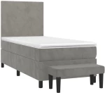 ΚΡΕΒΑΤΙ BOXSPRING ΜΕ ΣΤΡΩΜΑ ΑΝΟΙΧΤΟ ΓΚΡΙ 100X200 ΕΚ. ΒΕΛΟΥΔΙΝΟ 3137707