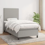 ΚΡΕΒΑΤΙ BOXSPRING ΜΕ ΣΤΡΩΜΑ ΑΝΟΙΧΤΟ ΓΚΡΙ 80X200 ΕΚ. ΥΦΑΣΜΑΤΙΝΟ 3141569