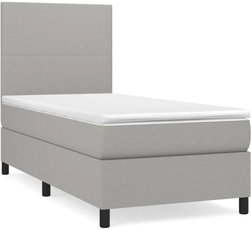 ΚΡΕΒΑΤΙ BOXSPRING ΜΕ ΣΤΡΩΜΑ ΑΝΟΙΧΤΟ ΓΚΡΙ 80X200 ΕΚ. ΥΦΑΣΜΑΤΙΝΟ 3141569