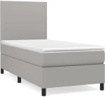 ΚΡΕΒΑΤΙ BOXSPRING ΜΕ ΣΤΡΩΜΑ ΑΝΟΙΧΤΟ ΓΚΡΙ 80X200 ΕΚ. ΥΦΑΣΜΑΤΙΝΟ 3141569