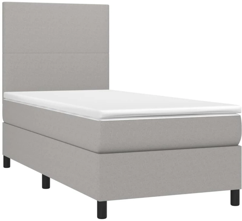 ΚΡΕΒΑΤΙ BOXSPRING ΜΕ ΣΤΡΩΜΑ ΑΝΟΙΧΤΟ ΓΚΡΙ 80X200 ΕΚ. ΥΦΑΣΜΑΤΙΝΟ 3141569