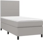 ΚΡΕΒΑΤΙ BOXSPRING ΜΕ ΣΤΡΩΜΑ ΑΝΟΙΧΤΟ ΓΚΡΙ 80X200 ΕΚ. ΥΦΑΣΜΑΤΙΝΟ 3141569