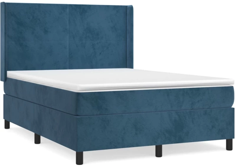 ΚΡΕΒΑΤΙ BOXSPRING ΜΕ ΣΤΡΩΜΑ ΣΚΟΥΡΟ ΜΠΛΕ 140X200 ΕΚ. ΒΕΛΟΥΔΙΝΟ 3132565
