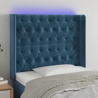 ΚΕΦΑΛΑΡΙ ΚΡΕΒΑΤΙΟΥ LED ΣΚΟΥΡΟ ΜΠΛΕ 103X16X118/128 ΕΚ. ΒΕΛΟΥΔΙΝΟ 3124430