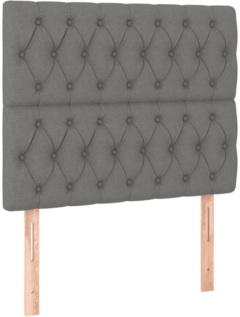 ΚΡΕΒΑΤΙ BOXSPRING ΜΕ ΣΤΡΩΜΑ ΣΚΟΥΡΟ ΓΚΡΙ 100X200 ΕΚ. ΥΦΑΣΜΑΤΙΝΟ 3128182