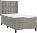ΚΡΕΒΑΤΙ BOXSPRING ΜΕ ΣΤΡΩΜΑ ΑΝΟΙΧΤΟ ΓΚΡΙ 90X200 ΕΚ. ΒΕΛΟΥΔΙΝΟ 3132897