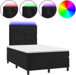 ΚΡΕΒΑΤΙ BOXSPRING ΜΕ ΣΤΡΩΜΑ & LED ΜΑΥΡΟ 120X200 ΕΚ. ΒΕΛΟΥΔΙΝΟ 3136295