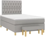 ΚΡΕΒΑΤΙ BOXSPRING ΜΕ ΣΤΡΩΜΑ ΑΝΟΙΧΤΟ ΓΚΡΙ 120X200 ΕΚ. ΥΦΑΣΜΑΤΙΝΟ 3137381