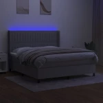 ΚΡΕΒΑΤΙ BOXSPRING ΜΕ ΣΤΡΩΜΑ & LED ΑΝ.ΓΚΡΙ 180X200ΕΚ. ΥΦΑΣΜΑΤΙΝΟ 3138493