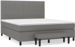 ΚΡΕΒΑΤΙ BOXSPRING ΜΕ ΣΤΡΩΜΑ ΣΚΟΥΡΟ ΓΚΡΙ 180X200 ΕΚ ΥΦΑΣΜΑΤΙΝ 3136774